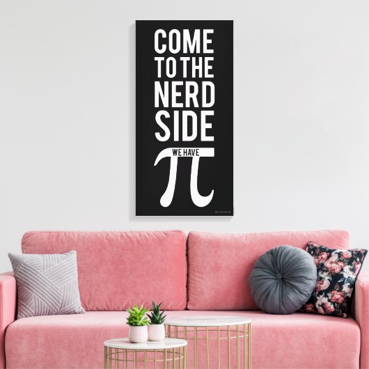 Kom naar de zijkant van de nerd canvas afdruk (Insitu (Woonkamer))