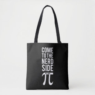 Kom naar de zijkant van de nerd tote bag