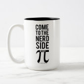 Kom naar de zijkant van de nerd tweekleurige koffiemok (Links)