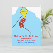 Kom naar een Kite-uitnodiging Kaart (Staand voorkant)