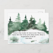 Kom naar het bos van de Nota van de Hout. Briefkaart (Voorkant / Achterkant)