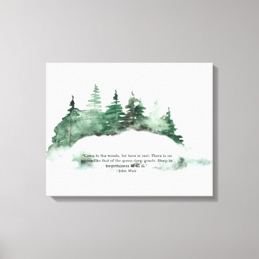 Kom naar het bos van de Nota van de Hout. Canvas Afdruk (Voorkant)