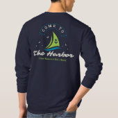 Kom naar het lange Sleeve van de havenmarine T-shirt (Achterkant)