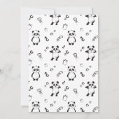 Kom naar het Panda-Monium Kids verjaardagsfeestje Kaart (Achterkant)
