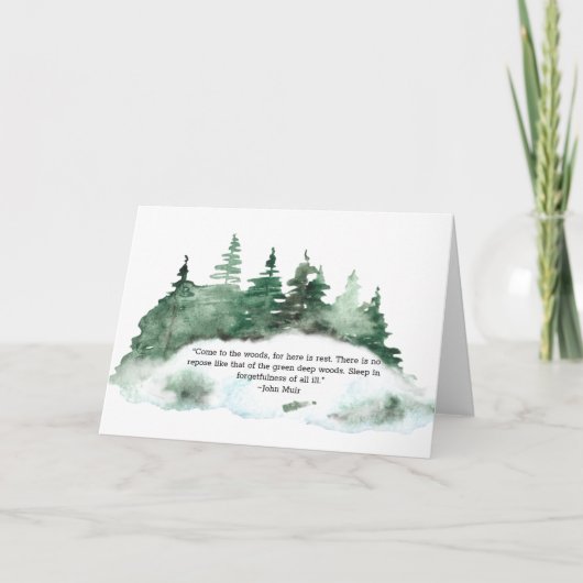 Kom naar het Wenskaart van het bos van de Rood Mui Kaart (Voorkant)