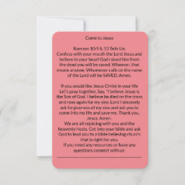 Kom naar Jezus Salvation Kaart Peach