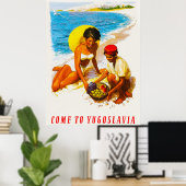  Kom naar Joegoslavië Reisposter Poster (Thuiskantoor)