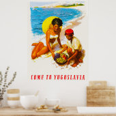  Kom naar Joegoslavië Reisposter Poster (Keuken)
