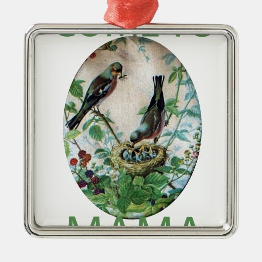 Kom naar mama.png metalen ornament (Voorkant)