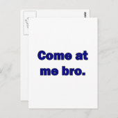 Kom naar me, bro. briefkaart (Voorkant / Achterkant)