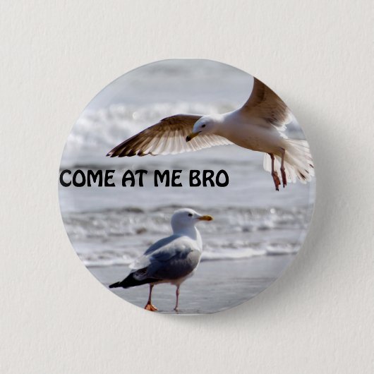 Kom naar me, bro. Seagull-versie Ronde Button 5,7 Cm (Voorkant)