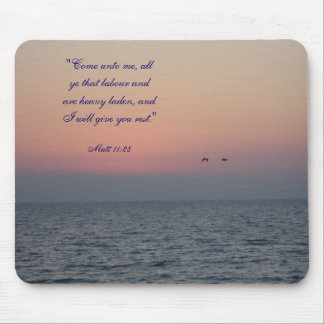 "Kom naar me toe, al die arbeid ... Muismat