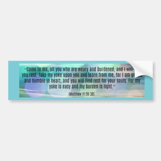 Kom naar me toe als je vermoeiend bent. bumpersticker (Voorkant)