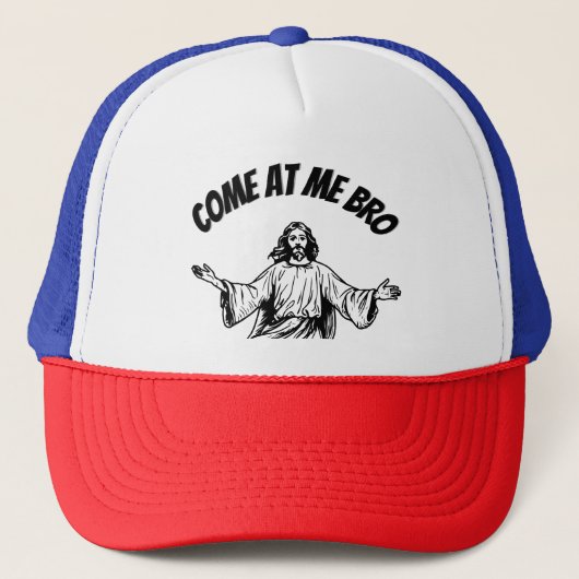 Kom naar me toe Bro Funny Jesus Christelijk Bijbel Trucker Pet (Voorkant)