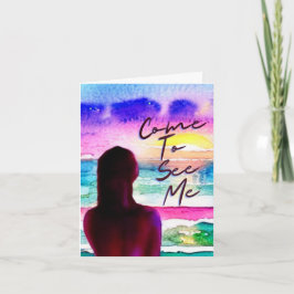 Kom naar me toe om te groeten kaart