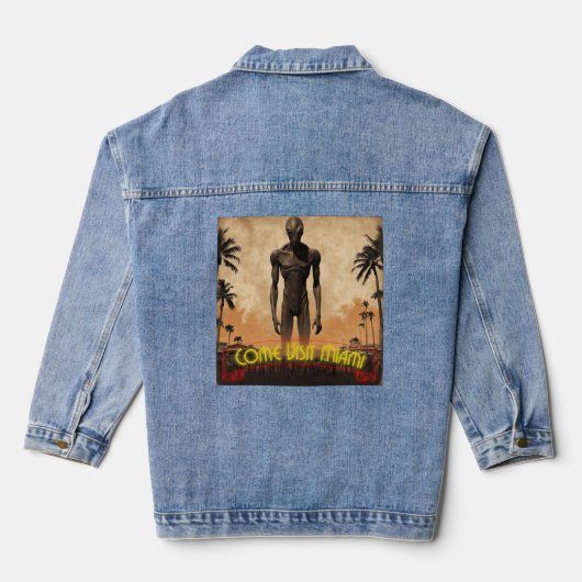 Kom naar Miami Denim Jacket (Achterkant)