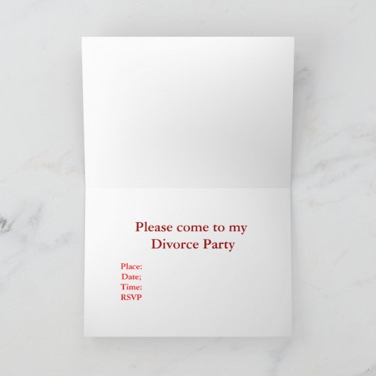 Kom naar mijn echtscheidingsfeest (Binnen)