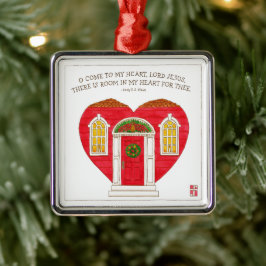 Kom naar mijn Heart Lord Jesus Kerstmis Metalen Ornament