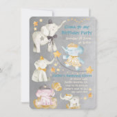 Kom naar mijn olifant Circus Birthday party (Voorkant)