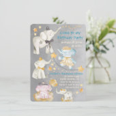 Kom naar mijn olifant Circus Birthday party (Staand voorkant)