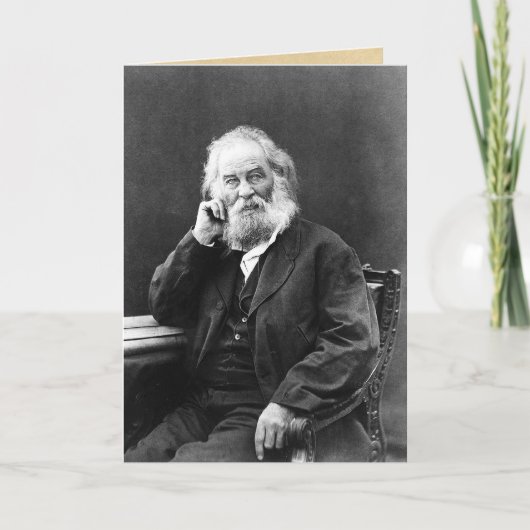 Kom naar mijn soep: Walt Whitman condolence Kaart (Voorkant)