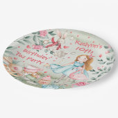 Kom naar m'n feest op Tea Party Papieren Bordje (Gekanteld)