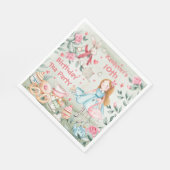 Kom naar m'n feest op Tea Party Servet (Hoek)