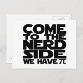 Kom naar Nerd, we hebben Pi. Briefkaart (Voorkant / Achterkant)