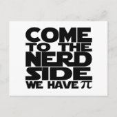 Kom naar Nerd, we hebben Pi. Briefkaart (Voorkant)