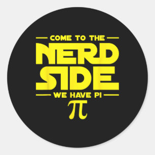 Kom naar Nerd, we hebben Pi. Ronde Sticker