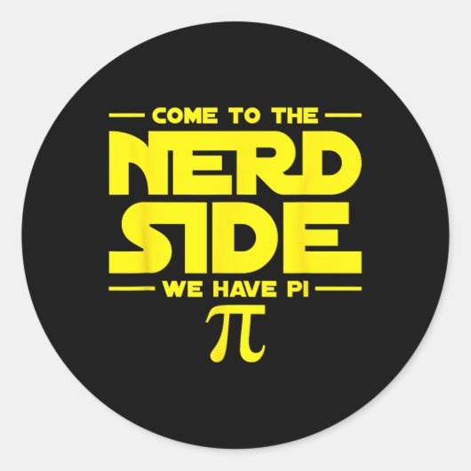 Kom naar Nerd, we hebben Pi. Ronde Sticker (Voorkant)