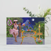 Kom naar ons Luau-feest Kaart (Staand voorkant)