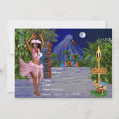 Kom naar ons Luau-feest Kaart (Achterkant)