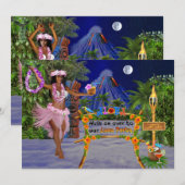 Kom naar ons Luau-feest Kaart (Voorkant / Achterkant)