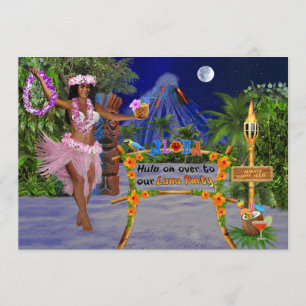 Kom naar ons Luau-feest Kaart
