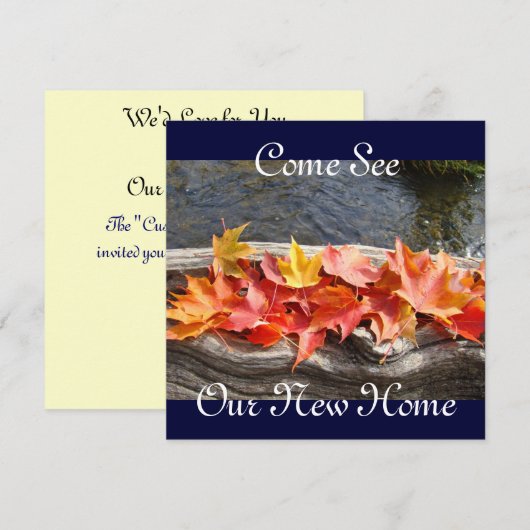 Kom naar ons nieuwe thuisuitnodiging Open House Kaart (Voorkant / Achterkant)