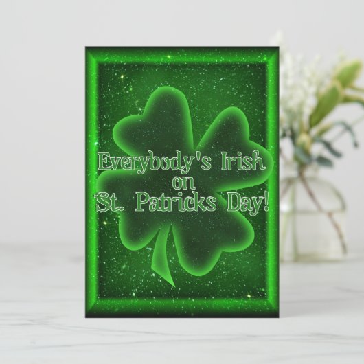 Kom naar onze St Patrick's Day, kom samen! Kaart (Staand voorkant)