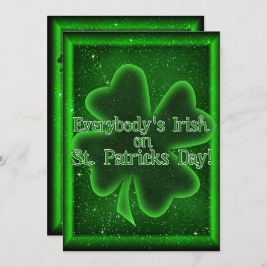 Kom naar onze St Patrick's Day, kom samen! Kaart (Voorkant / Achterkant)