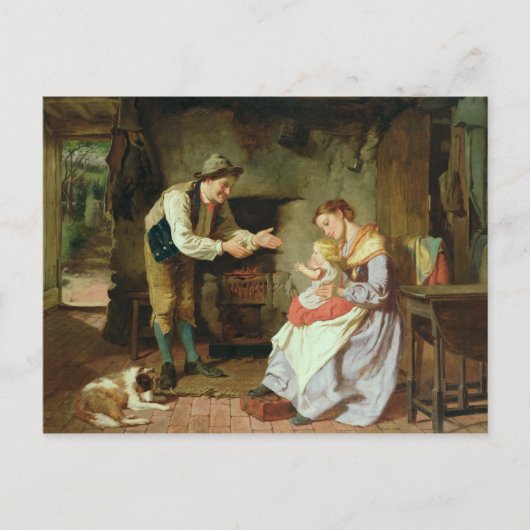 Kom naar papa briefkaart (Voorkant)