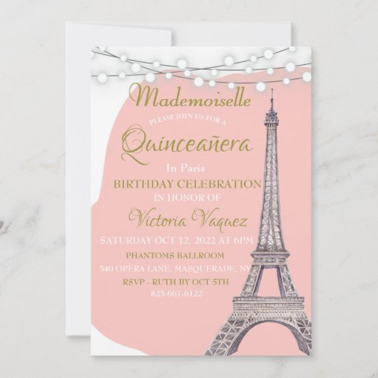 Kom naar Parijs Uitnodiging (Voorkant)