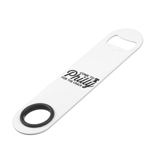 Kom naar Philly voor de Crack Speed Flessenopener (Voorkant Gekanteld)