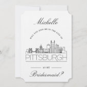 Kom naar Pittsburgh | Bruidsfeestverzoek Kaart (Voorkant)