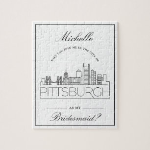 Kom naar Pittsburgh!   Bruidsmeisje aanvragen Jigs Legpuzzel