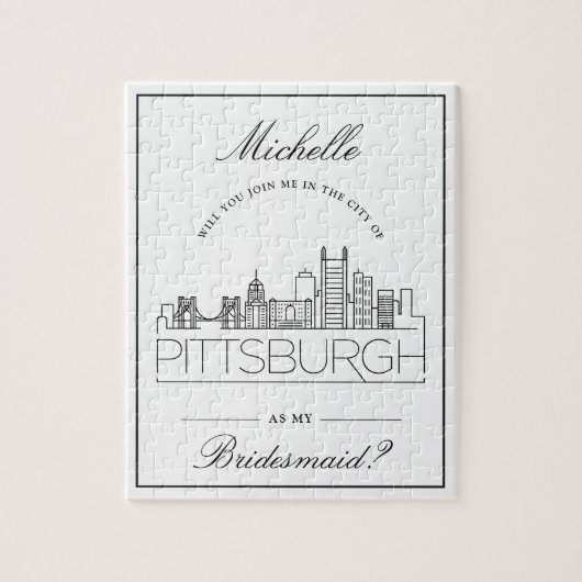 Kom naar Pittsburgh! | Bruidsmeisje aanvragen Jigs Legpuzzel (Verticaal)