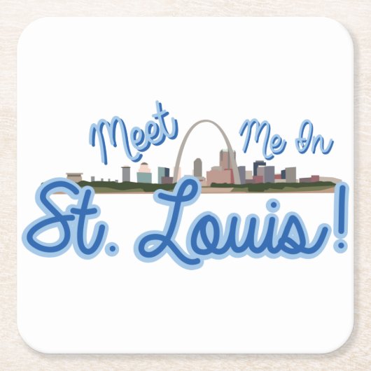 Kom naar St. Louis. Kartonnen Onderzetters (Voorkant)