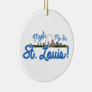 Kom naar St. Louis. Keramisch Ornament