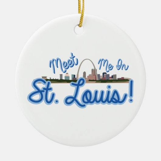 Kom naar St. Louis. Keramisch Ornament (Voorkant)