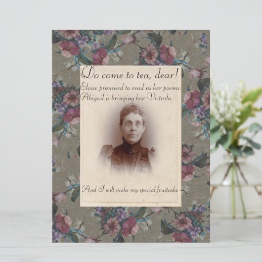 Kom naar Tea, beste partij uitnodiging (Staand voorkant)