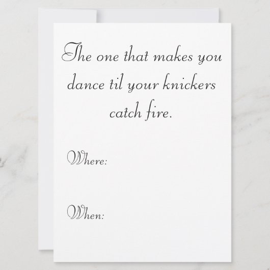 Kom naar Tea, beste partij uitnodiging (Achterkant)