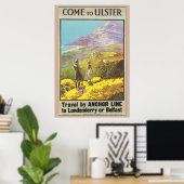 Kom naar Ulster Vintage Travel Poster (Thuiskantoor)